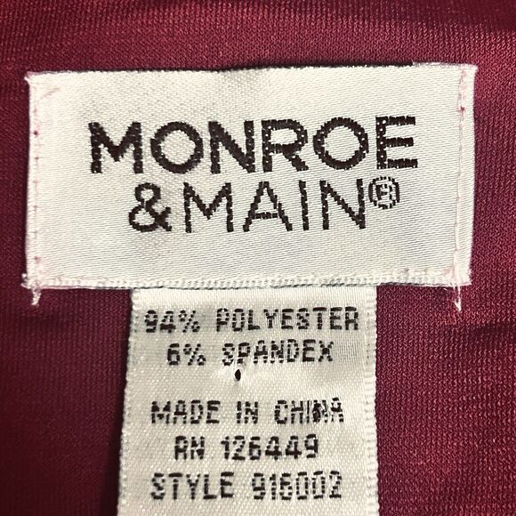 Monroe & Main Salsa Red Stretchy Office Cocktail Dinner Party Night Out Dress - Picture 14 of 16